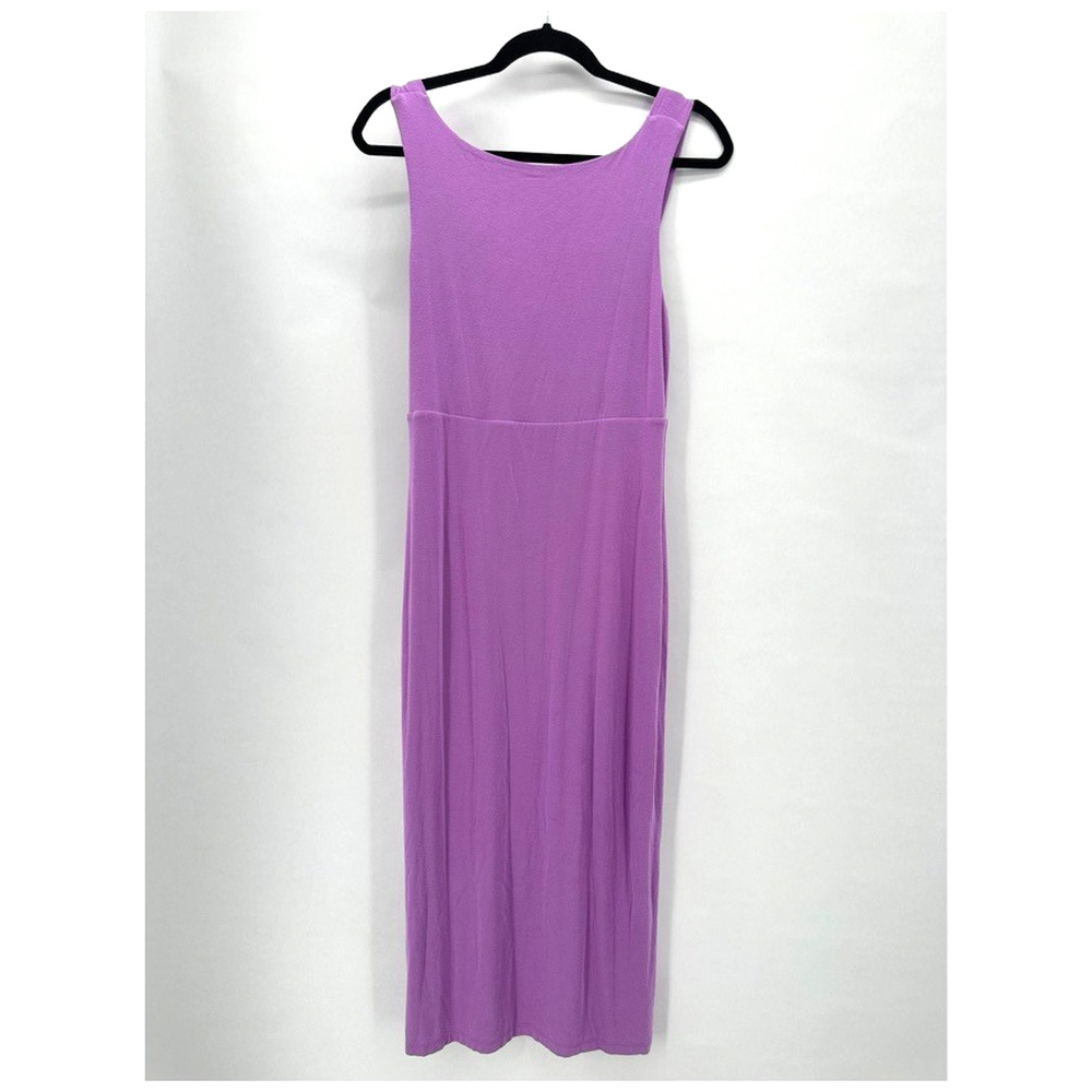 Athleta Santorini Midi Dress Size S Purple Travel Lounge Cozycore Preppy Bodycon - Picture 11 of 11